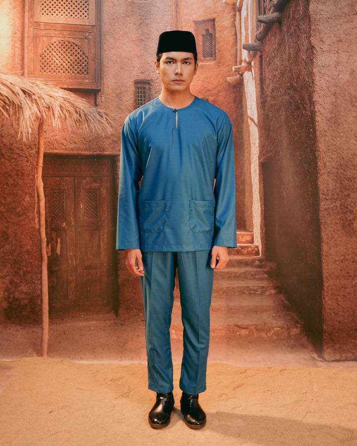 Baju Melayu Teluk Belanga - Royale Blue - SampinExclusiveMy