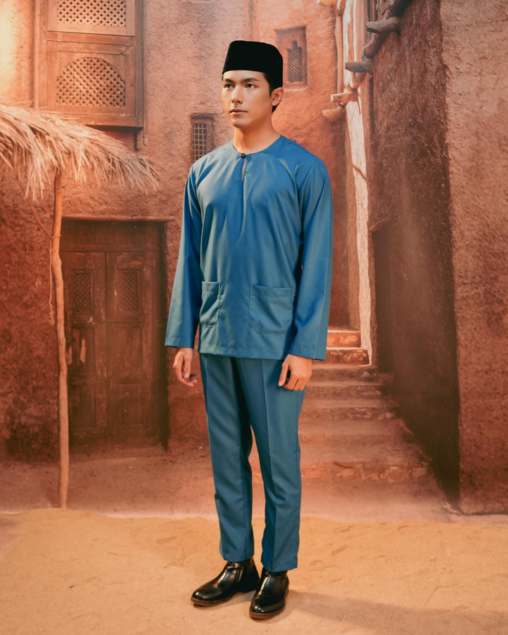 Baju Melayu Teluk Belanga - Royale Blue - SampinExclusiveMy