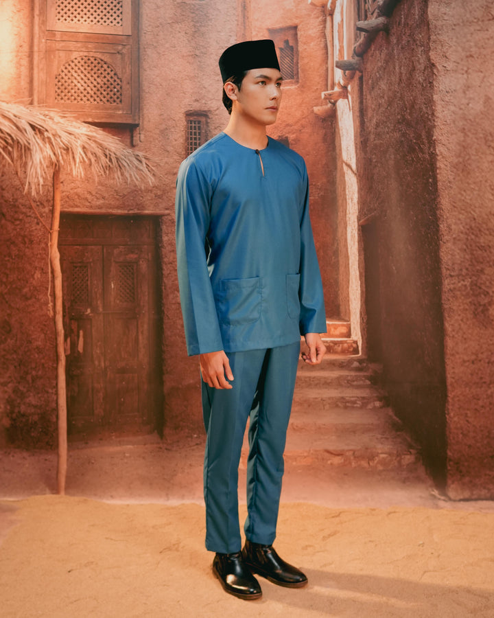 Baju Melayu Teluk Belanga - Royale Blue - SampinExclusiveMy