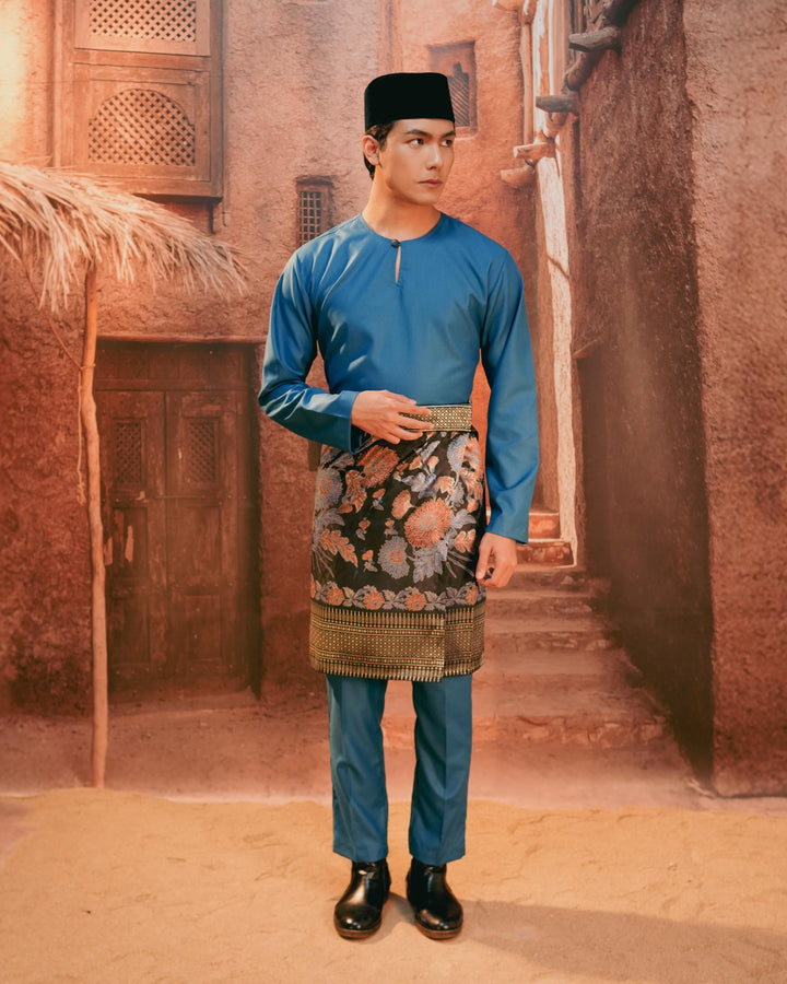 Baju Melayu Teluk Belanga - Royale Blue - SampinExclusiveMy