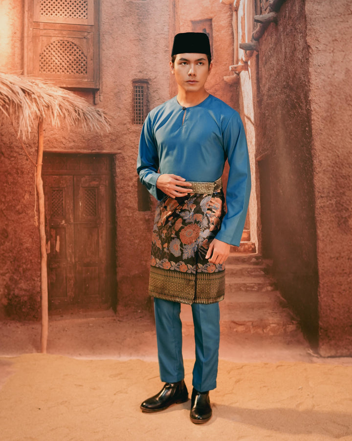Baju Melayu Teluk Belanga - Royale Blue - SampinExclusiveMy