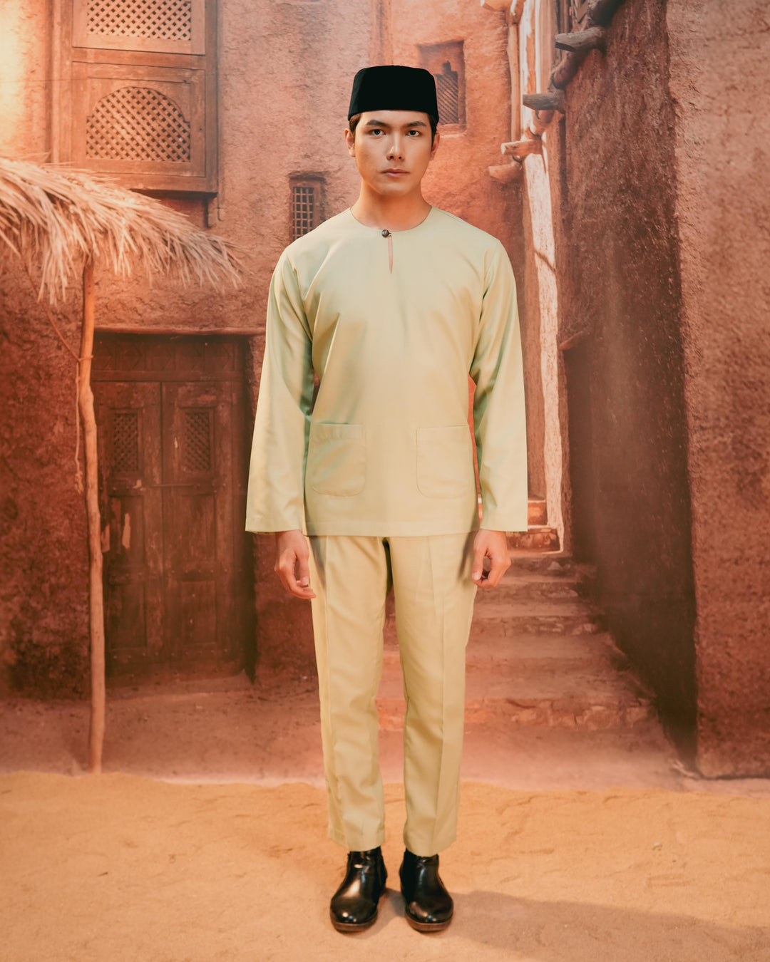 Baju Melayu Teluk Belanga - Sage Green - SampinExclusiveMy