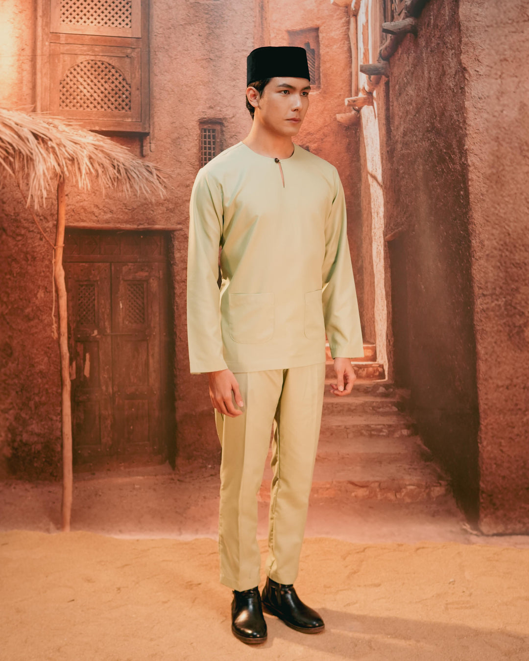 Baju Melayu Teluk Belanga - Sage Green - SampinExclusiveMy
