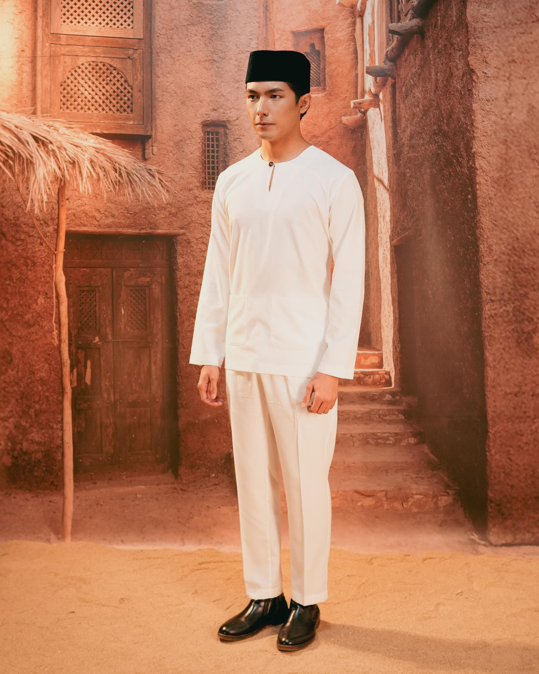Baju Melayu Teluk Belanga - Offwhite - SampinExclusiveMy