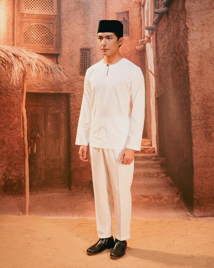 Baju Melayu Teluk Belanga - Offwhite - SampinExclusiveMy