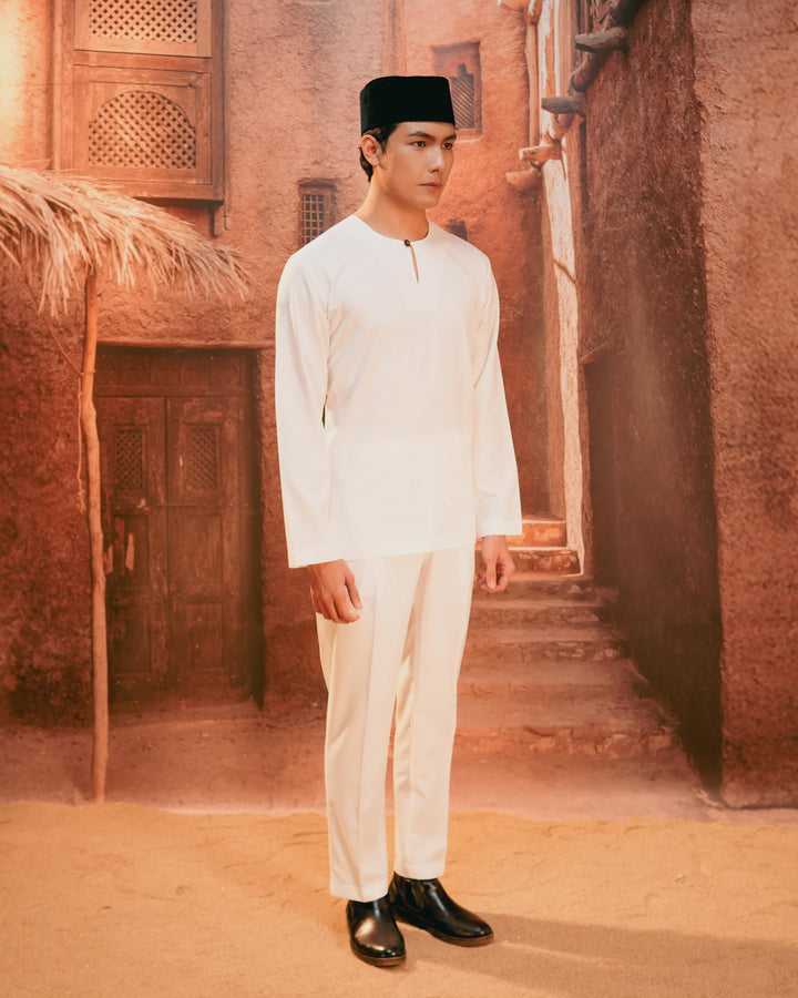 Baju Melayu Teluk Belanga - Offwhite - SampinExclusiveMy