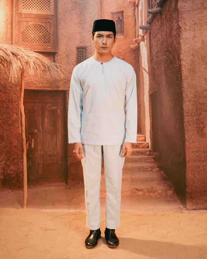 Baju Melayu Teluk Belanga - Soft Blue - SampinExclusiveMy