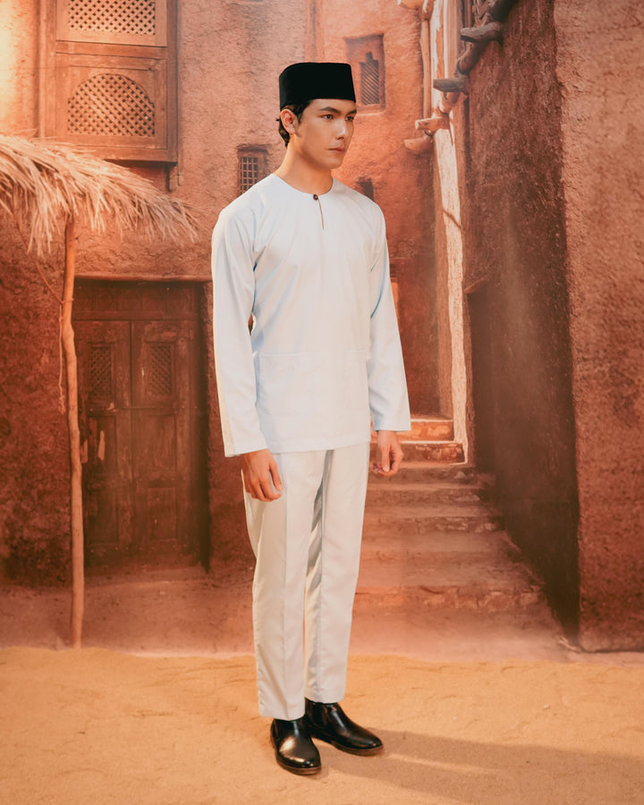 Baju Melayu Teluk Belanga - Soft Blue - SampinExclusiveMy