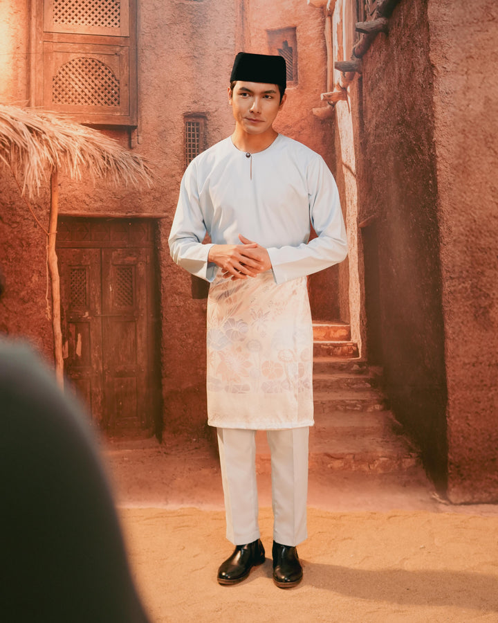 Baju Melayu Teluk Belanga - Soft Blue - SampinExclusiveMy