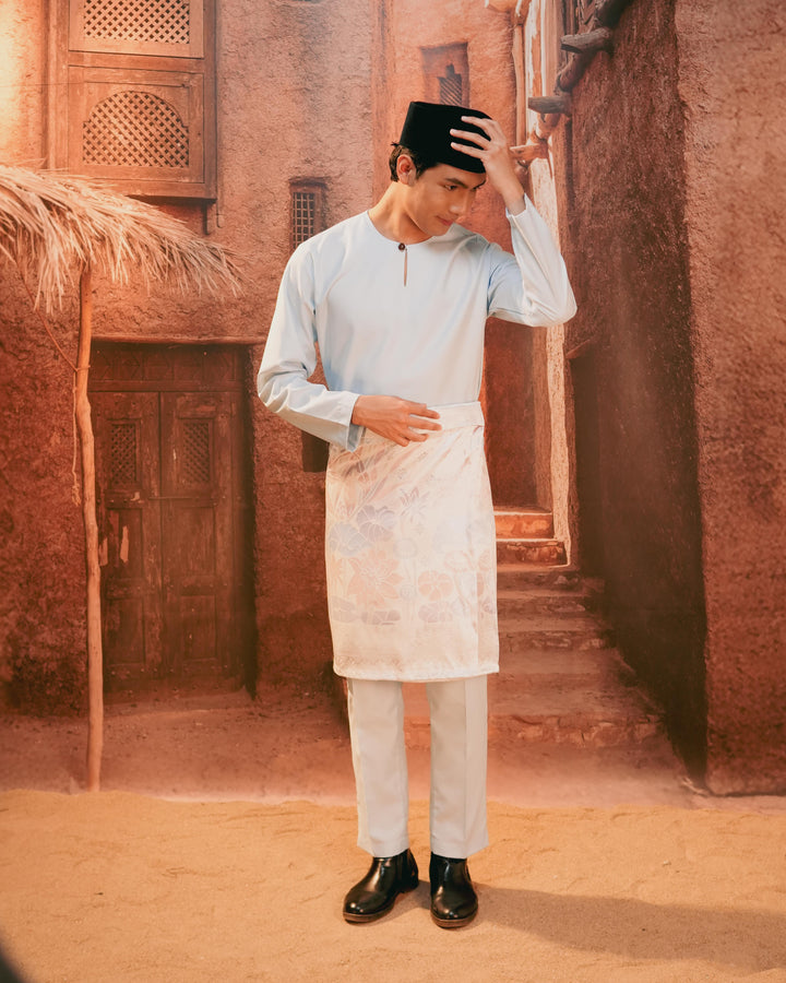 Baju Melayu Teluk Belanga - Soft Blue - SampinExclusiveMy