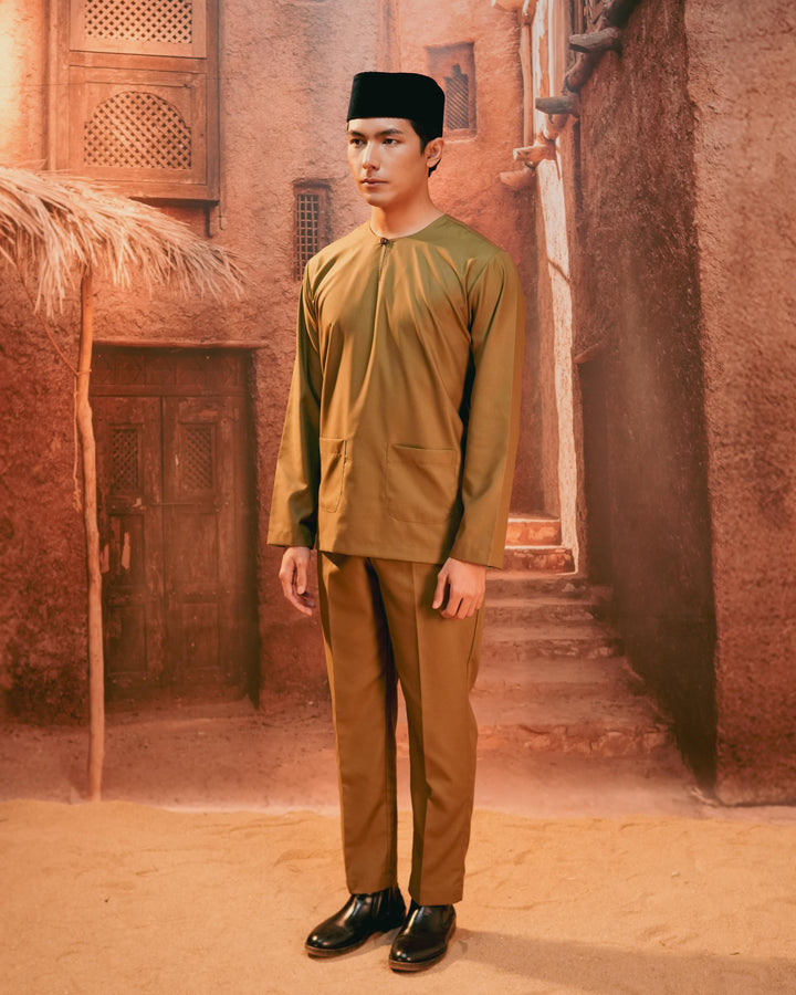 Baju Melayu Teluk Belanga - Olive Green - SampinExclusiveMy