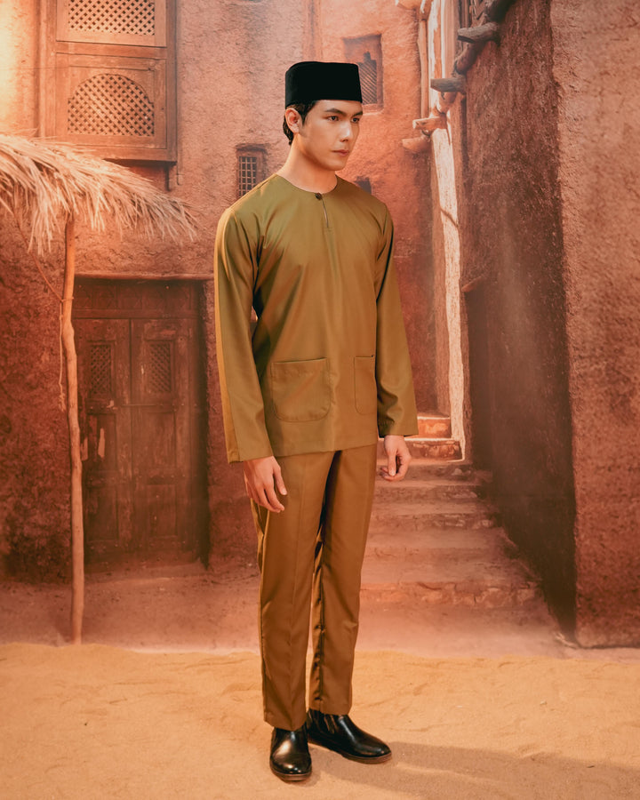 Baju Melayu Teluk Belanga - Olive Green - SampinExclusiveMy