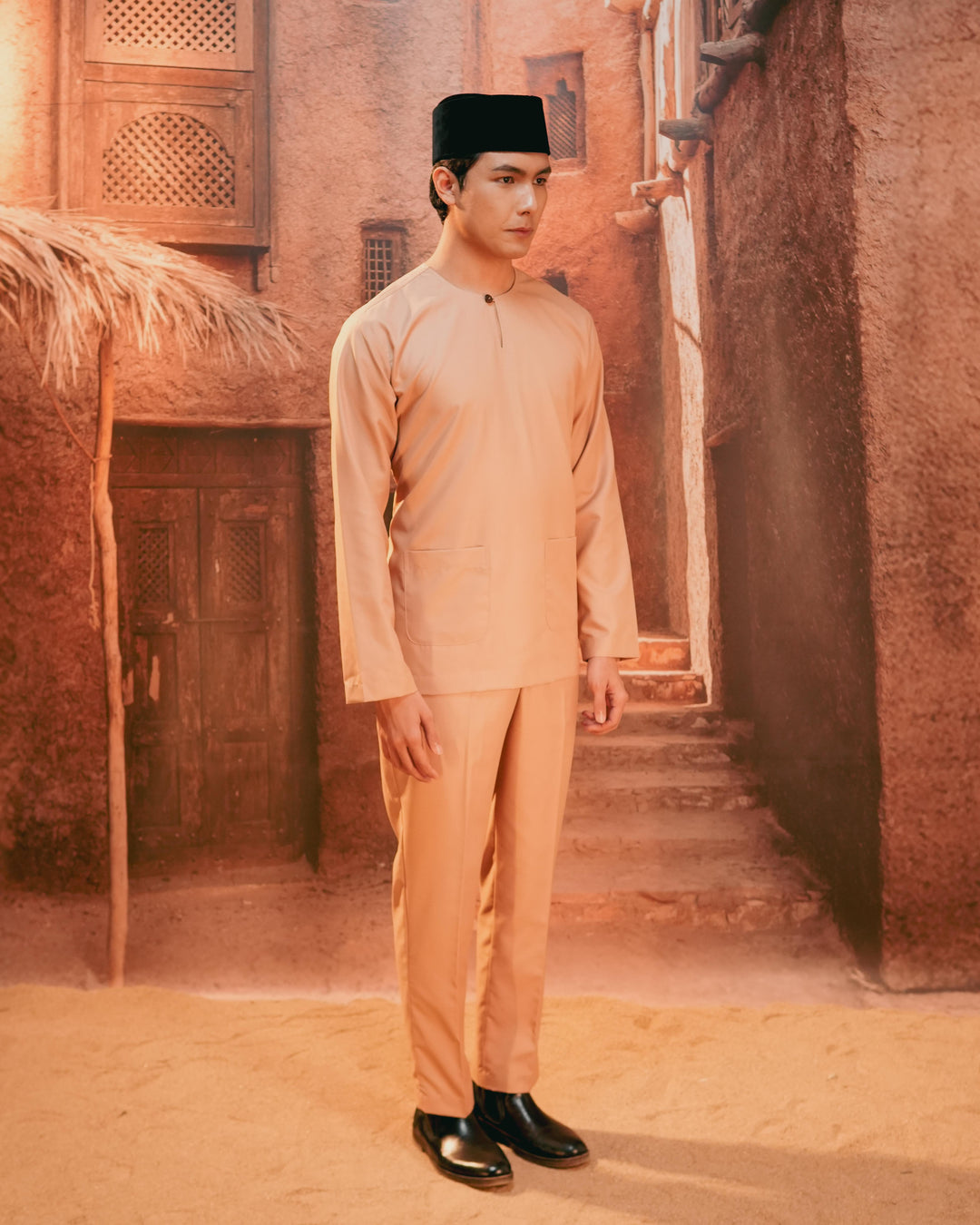 Baju Melayu Teluk Belanga - Nude - SampinExclusiveMy