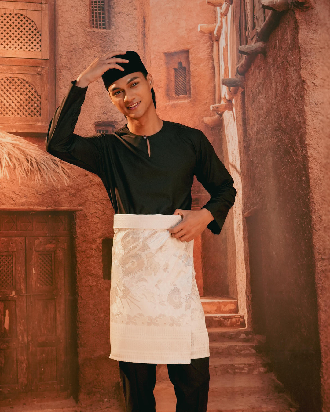 Kekwa Warisan Instant Sampin Adult - Offwhite & Silver