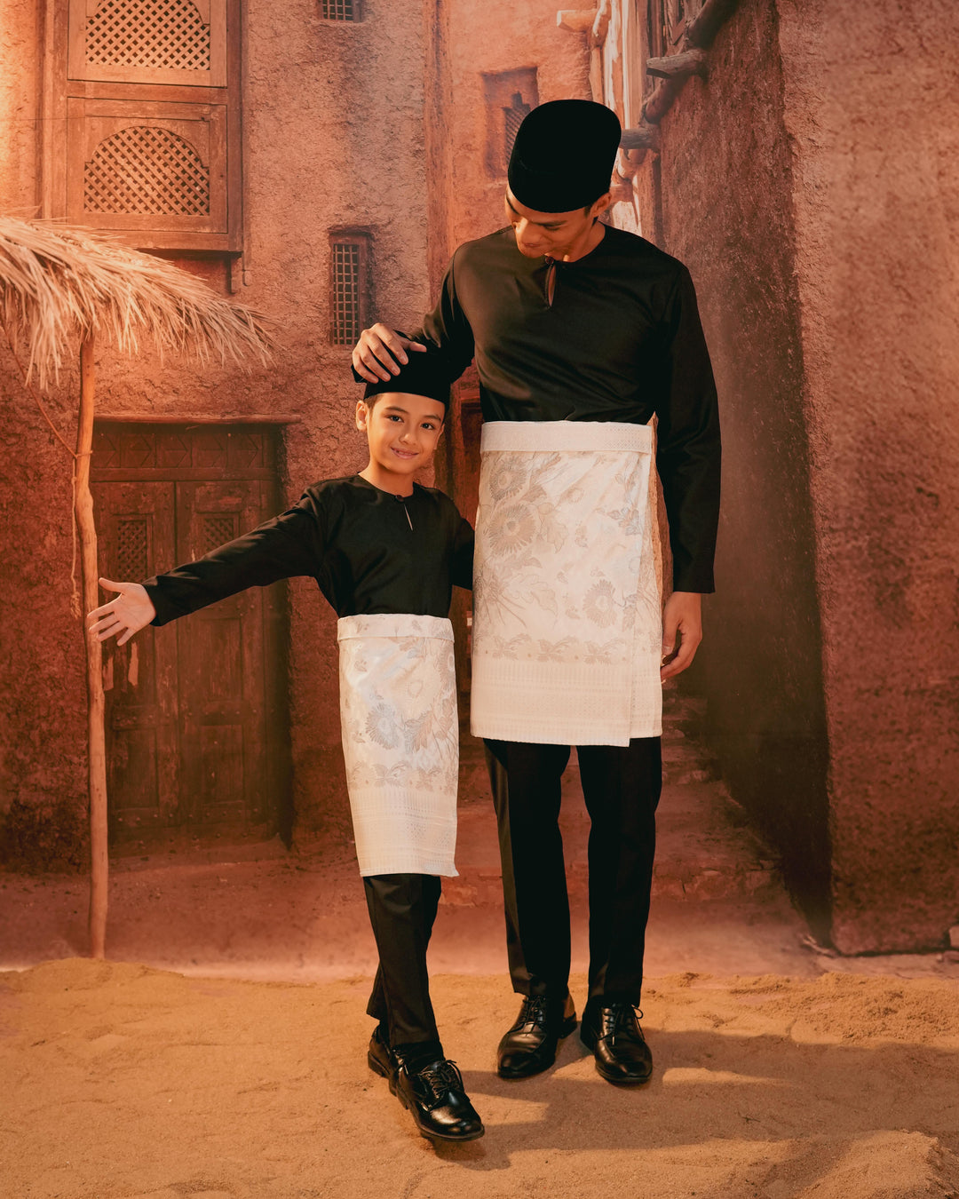 Kekwa Warisan Instant Sampin Kid - Offwhite & Silver