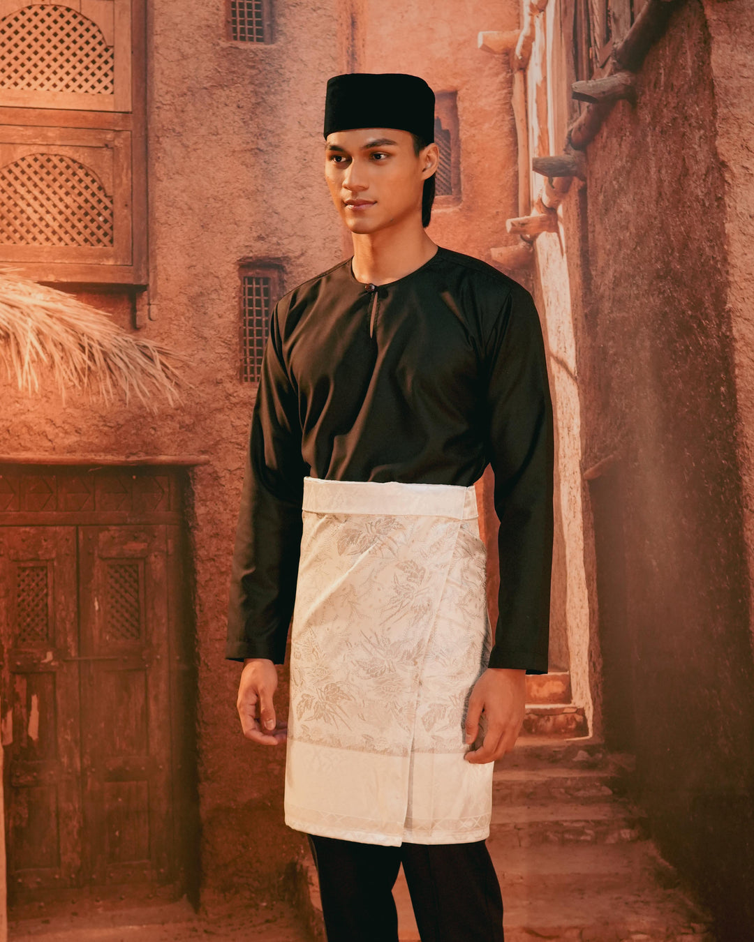 Seri Istana Instant Sampin Adult - Offwhite & Silver