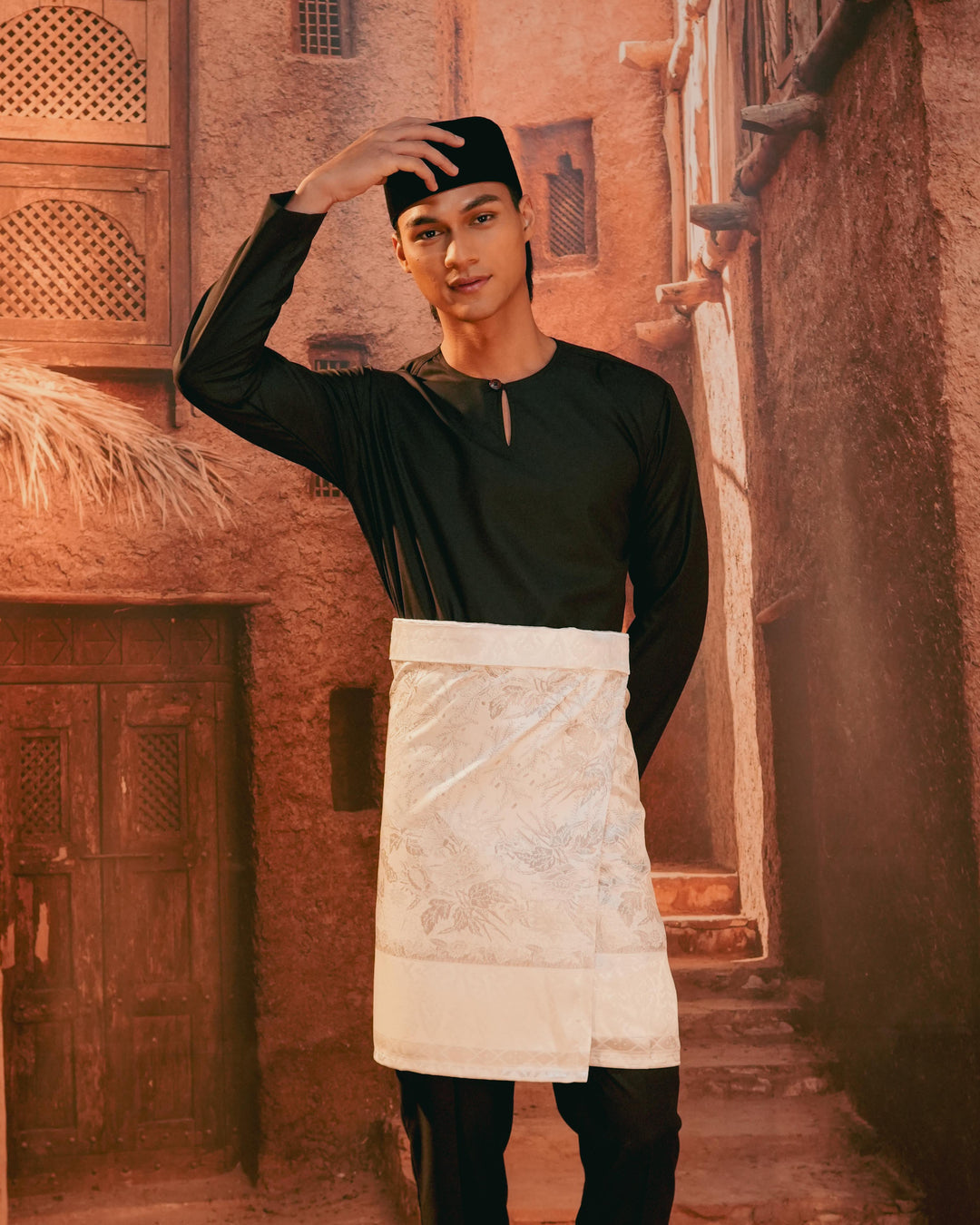 Seri Istana Instant Sampin Adult - Offwhite & Silver