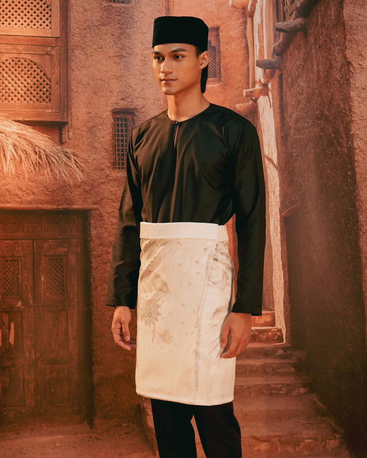 Bunga Seri Instant Sampin Adult - Offwhite & Silver