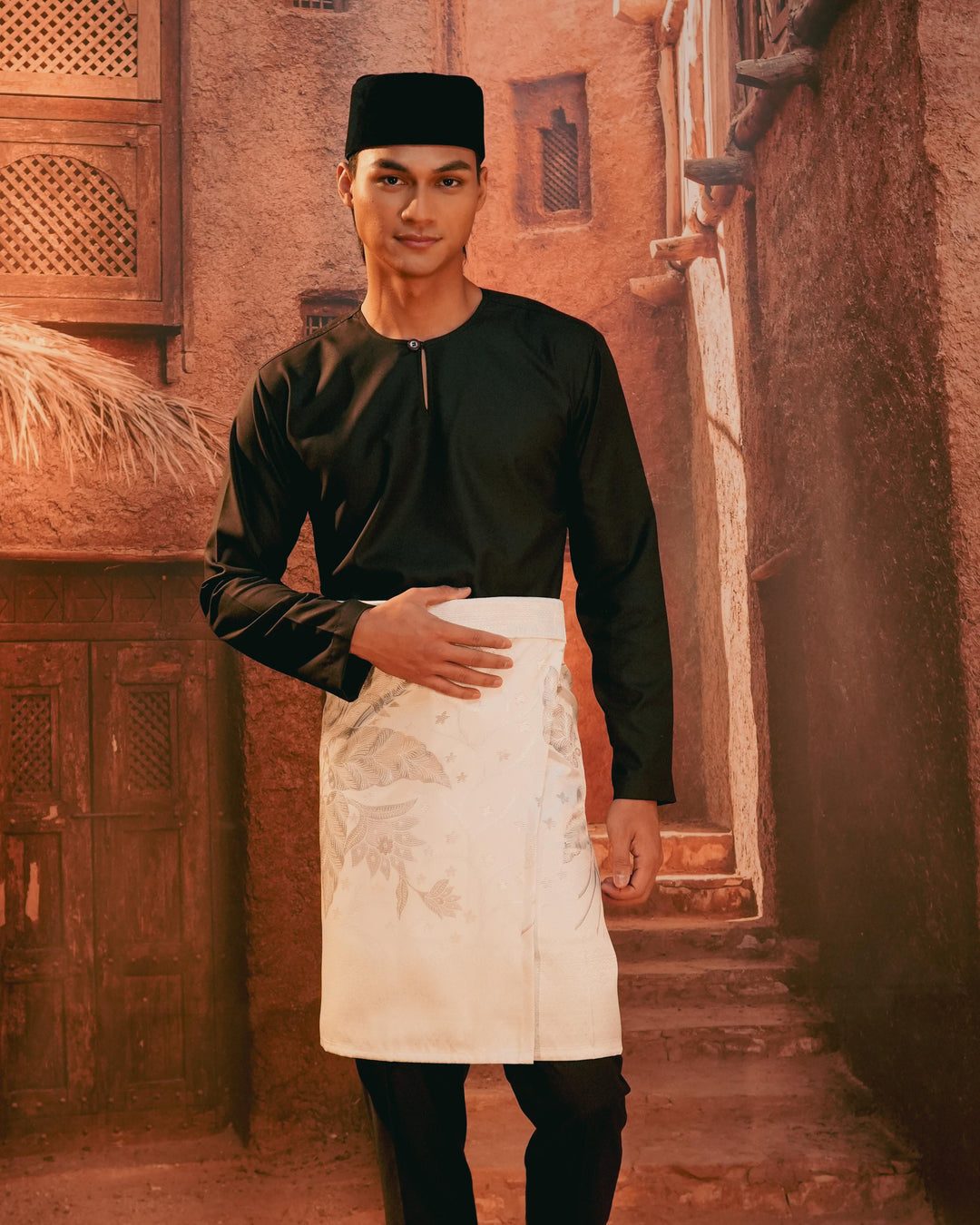 Bunga Seri Instant Sampin Adult - Offwhite & Silver