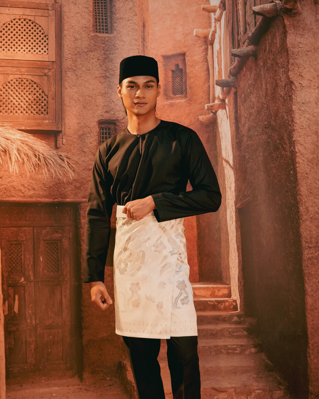 Anyaman Lestari Instant Sampin Adult - Offwhite & Silver