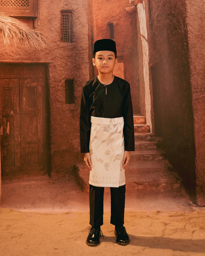 Anyaman Lestari Instant Sampin Kid - Offwhite & Silver