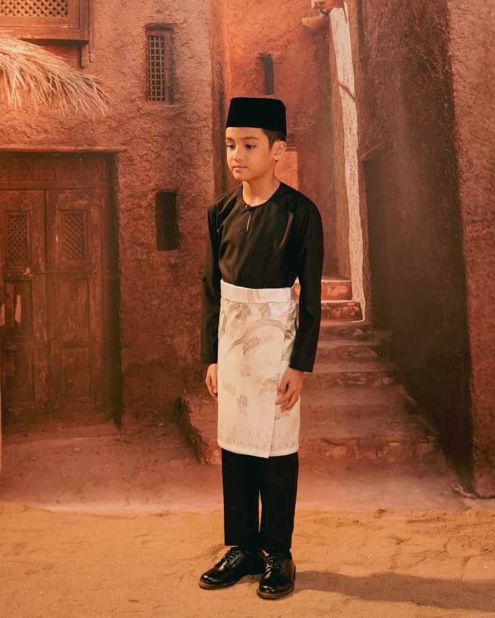 Anyaman Lestari Instant Sampin Kid - Offwhite & Silver