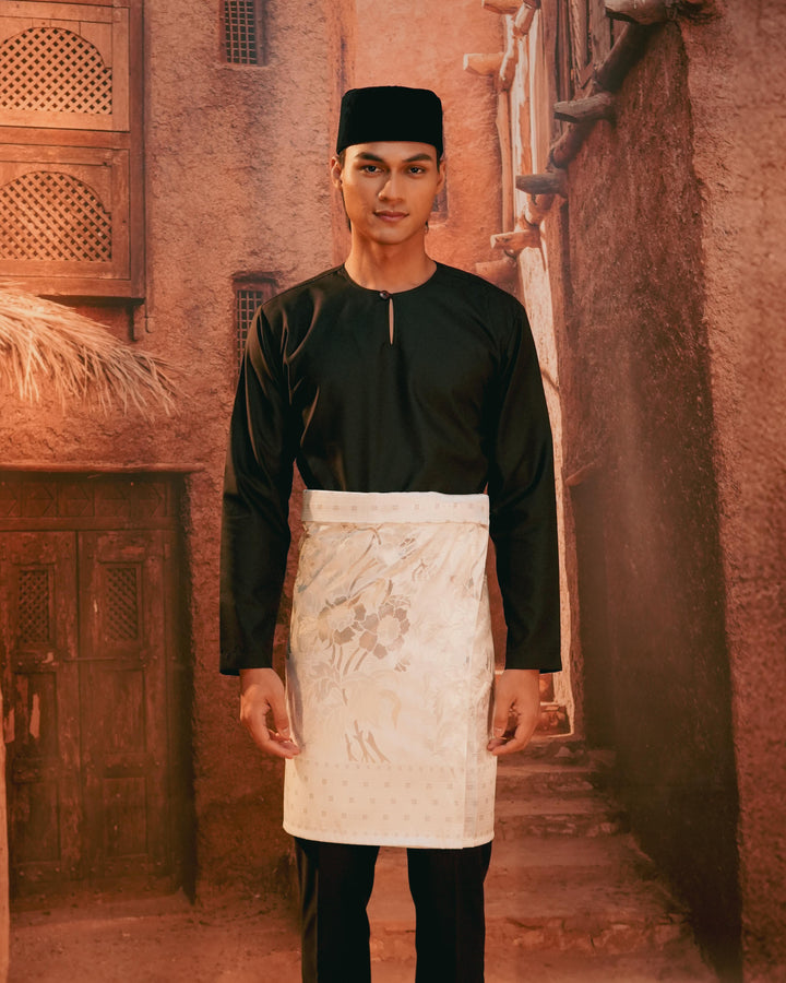 Bunga Raya Instant Sampin Adult - Offwhite & Silver