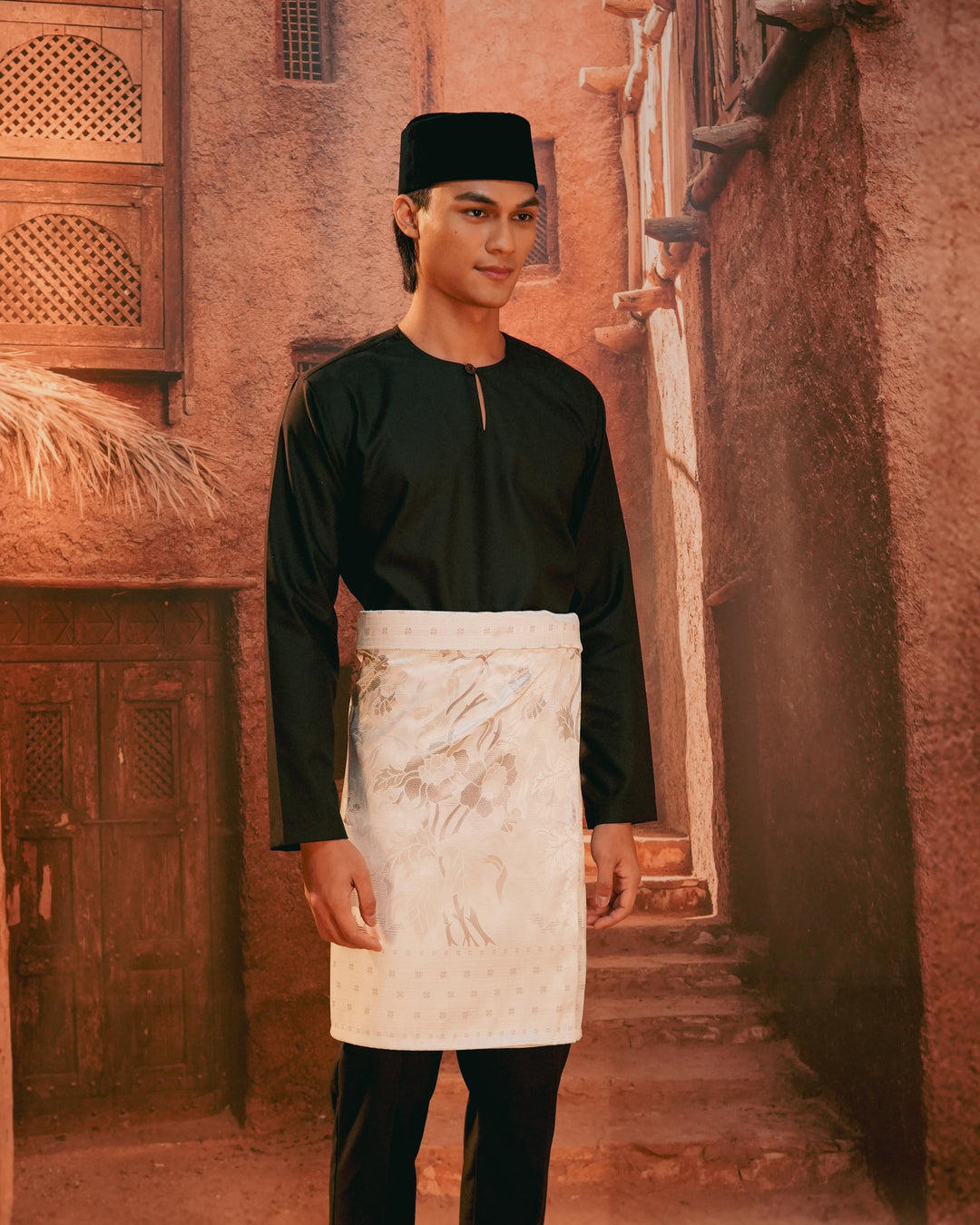 Bunga Raya Instant Sampin Adult - Offwhite & Silver