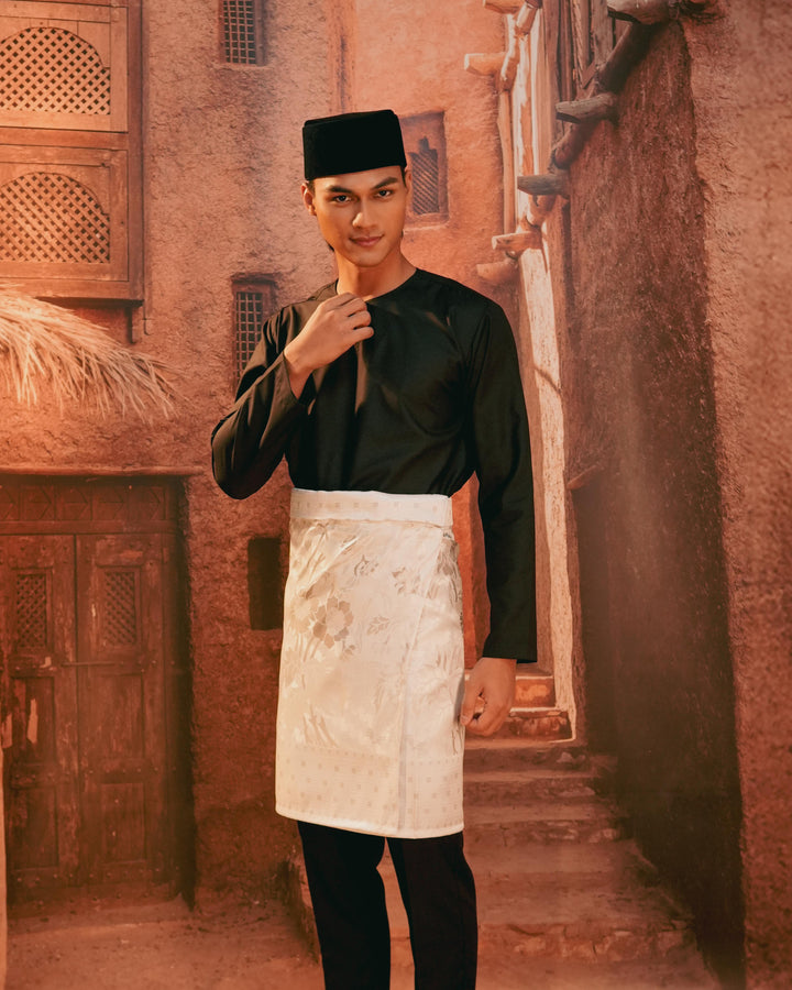 Bunga Raya Instant Sampin Adult - Offwhite & Silver