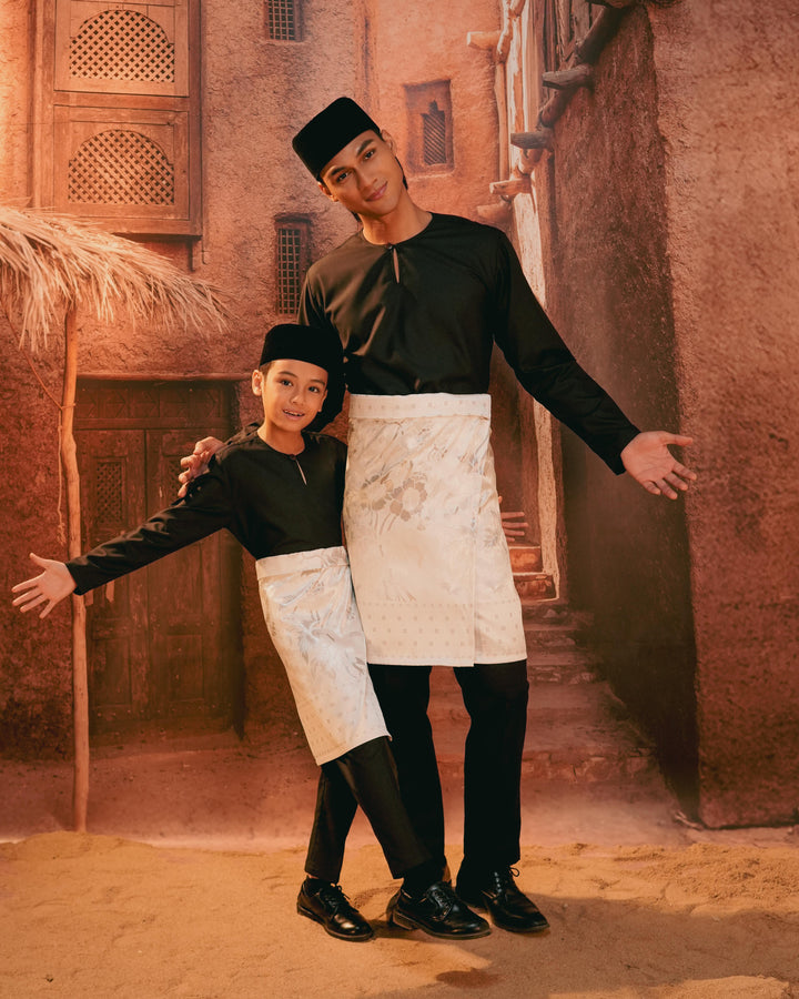 Bunga Raya Instant Sampin Adult - Offwhite & Silver