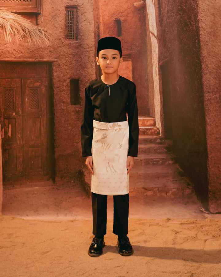 Bunga Raya Instant Sampin Kid - Offwhite & Silver