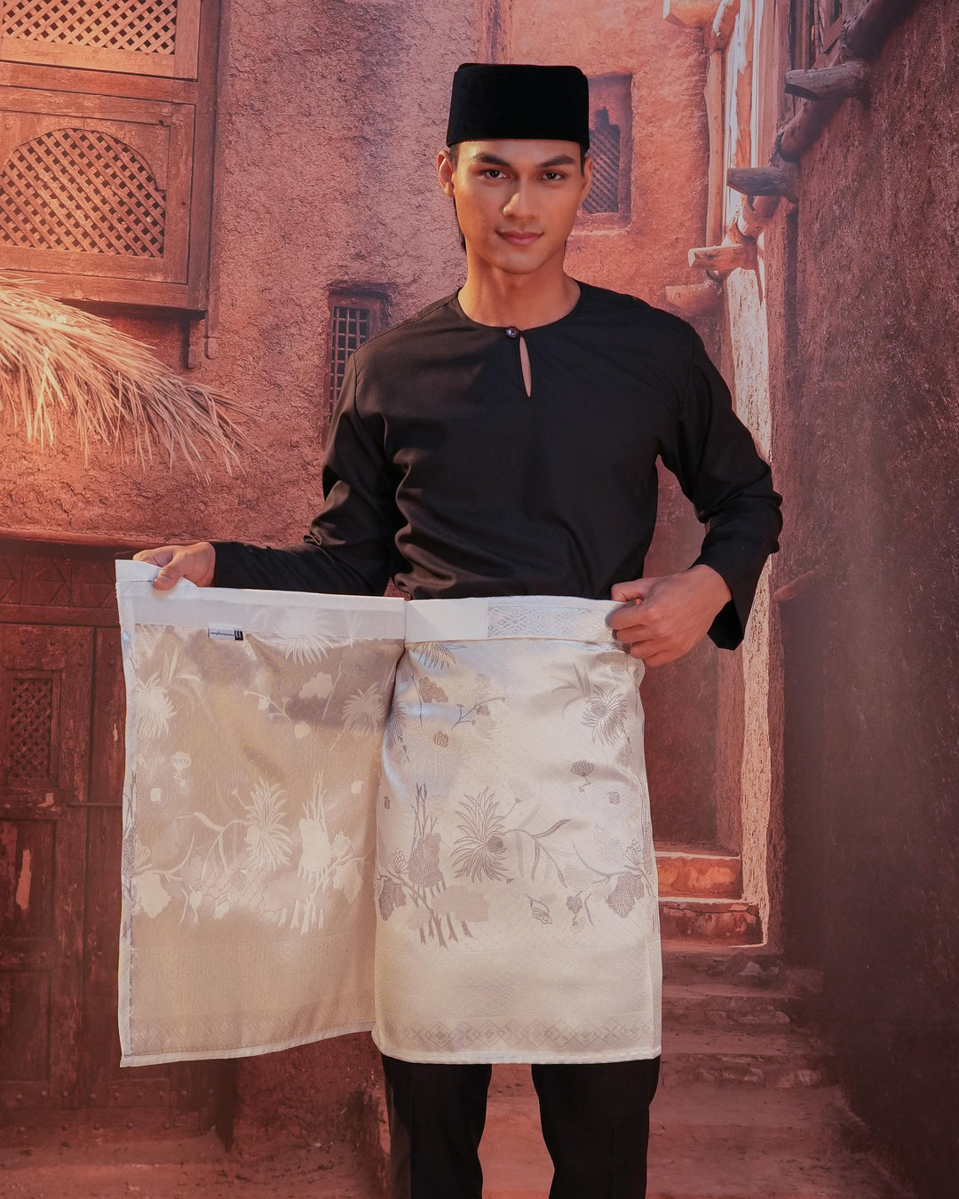 Purnama Instant Sampin Adult - Offwhite & Silver - SampinExclusiveMy