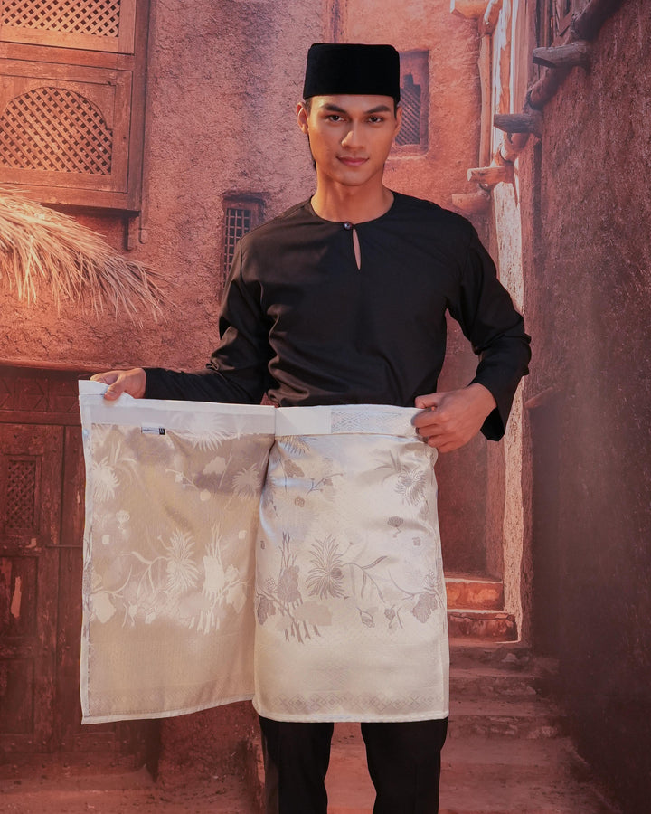 Purnama Instant Sampin Adult - Offwhite & Silver - SampinExclusiveMy