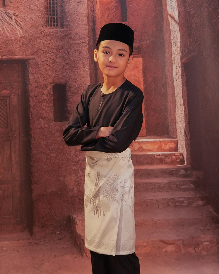 Purnama Instant Sampin Kid - Offwhite & Silver - SampinExclusiveMy