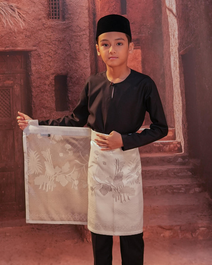 Purnama Instant Sampin Kid - Offwhite & Silver - SampinExclusiveMy