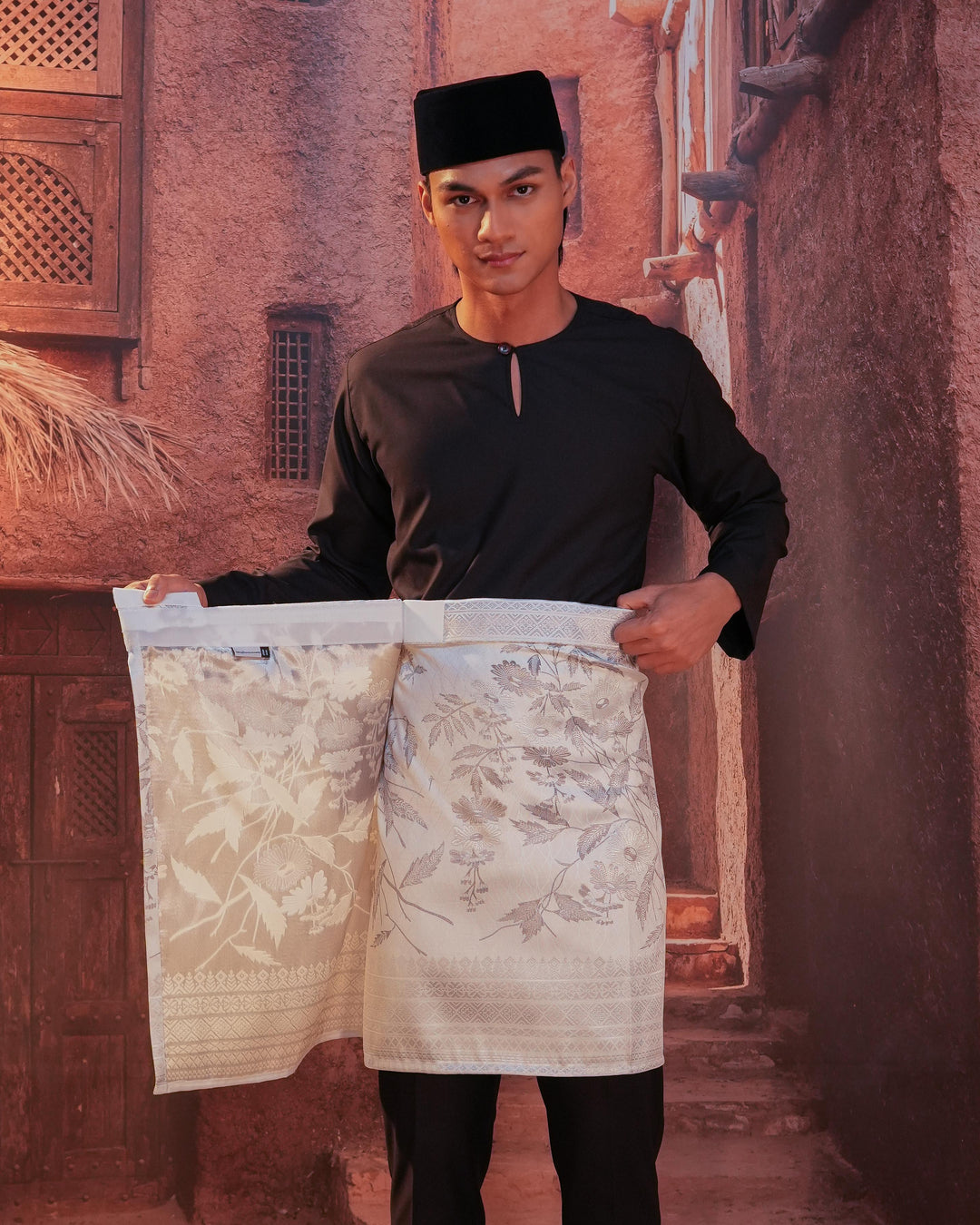 Seri Kenanga Instant Sampin Adult - Offwhite & Silver - SampinExclusiveMy