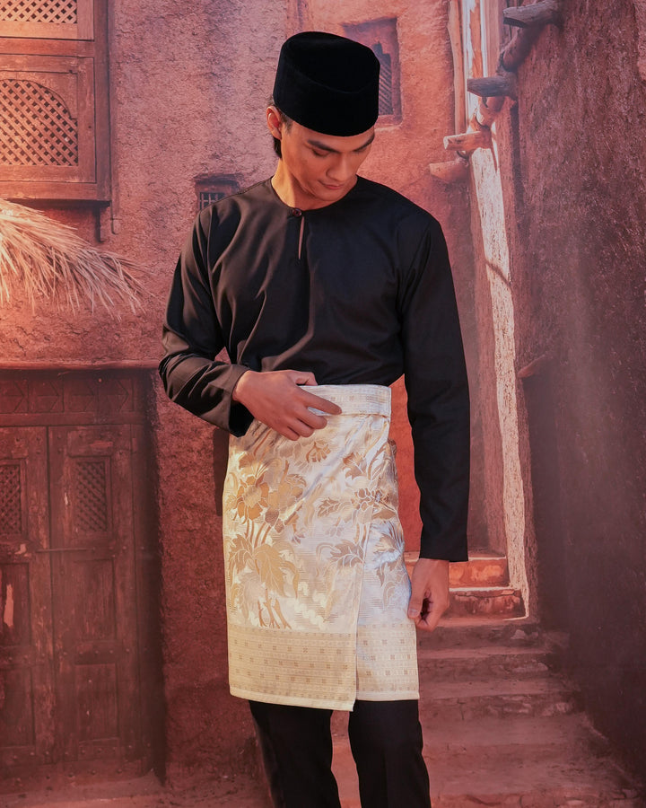 Bunga Raya Instant Sampin Adult - Offwhite & Gold - SampinExclusiveMy