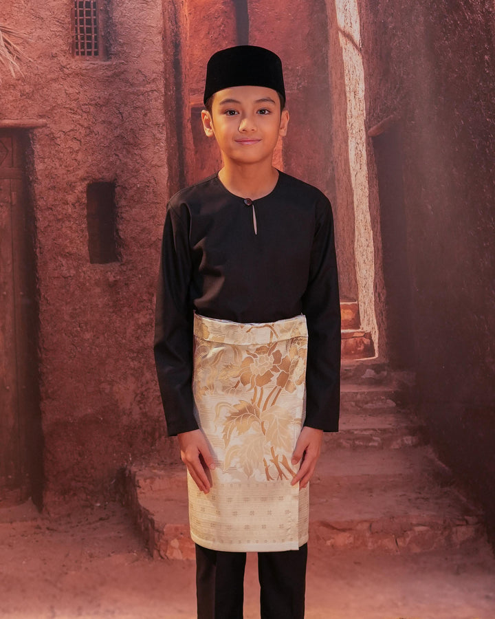Bunga Raya Instant Sampin Kid - Offwhite & Gold - SampinExclusiveMy