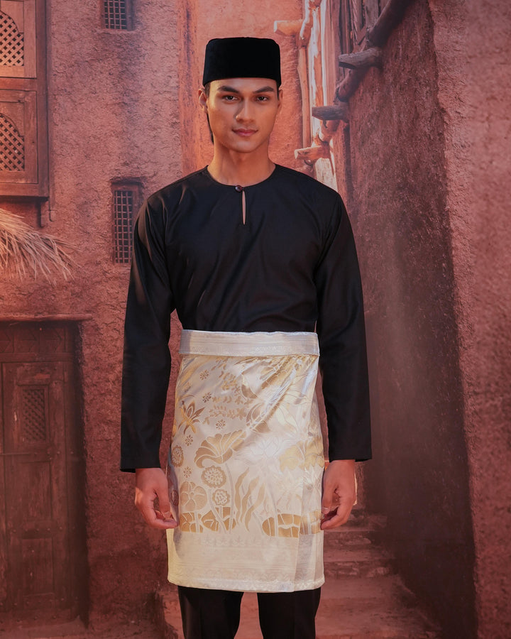 Rimba Hijau Instant Sampin Adult - Offwhite & Gold - SampinExclusiveMy