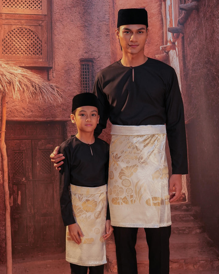 Rimba Hijau Instant Sampin Kid - Offwhite & Gold - SampinExclusiveMy