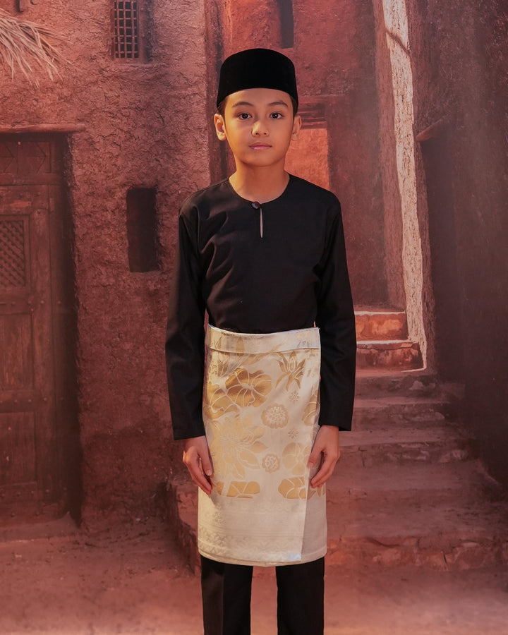 Rimba Hijau Instant Sampin Kid - Offwhite & Gold - SampinExclusiveMy