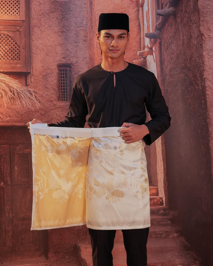 Purnama Instant Sampin Adult - Offwhite & Gold - SampinExclusiveMy