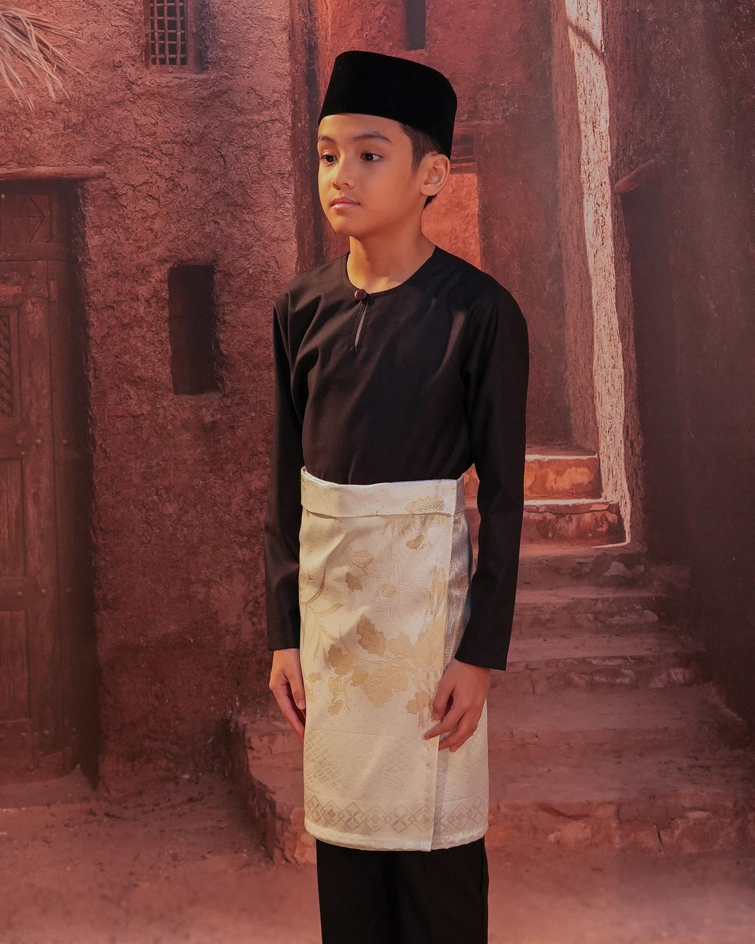 Purnama Instant Sampin Kid - Offwhite & Gold - SampinExclusiveMy