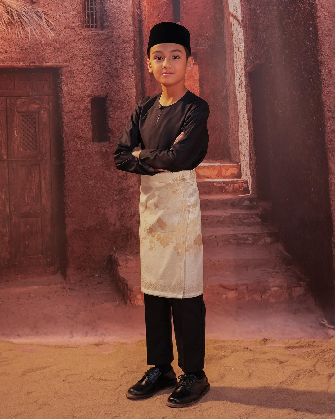 Purnama Instant Sampin Kid - Offwhite & Gold - SampinExclusiveMy
