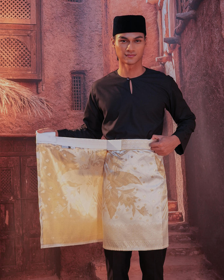 Bunga Seri Instant Sampin Adult - Offwhite & Gold - SampinExclusiveMy