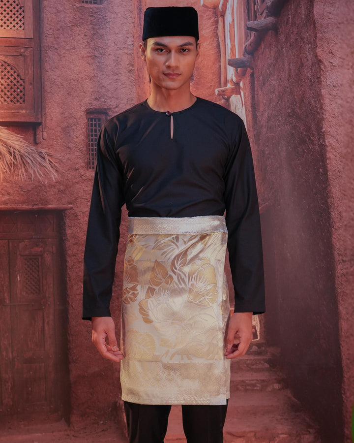 Leka Pantai Instant Sampin Adult - Offwhite & Gold