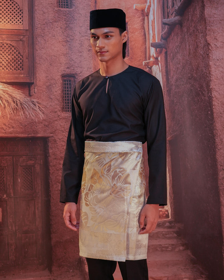 Leka Pantai Instant Sampin Adult - Offwhite & Gold