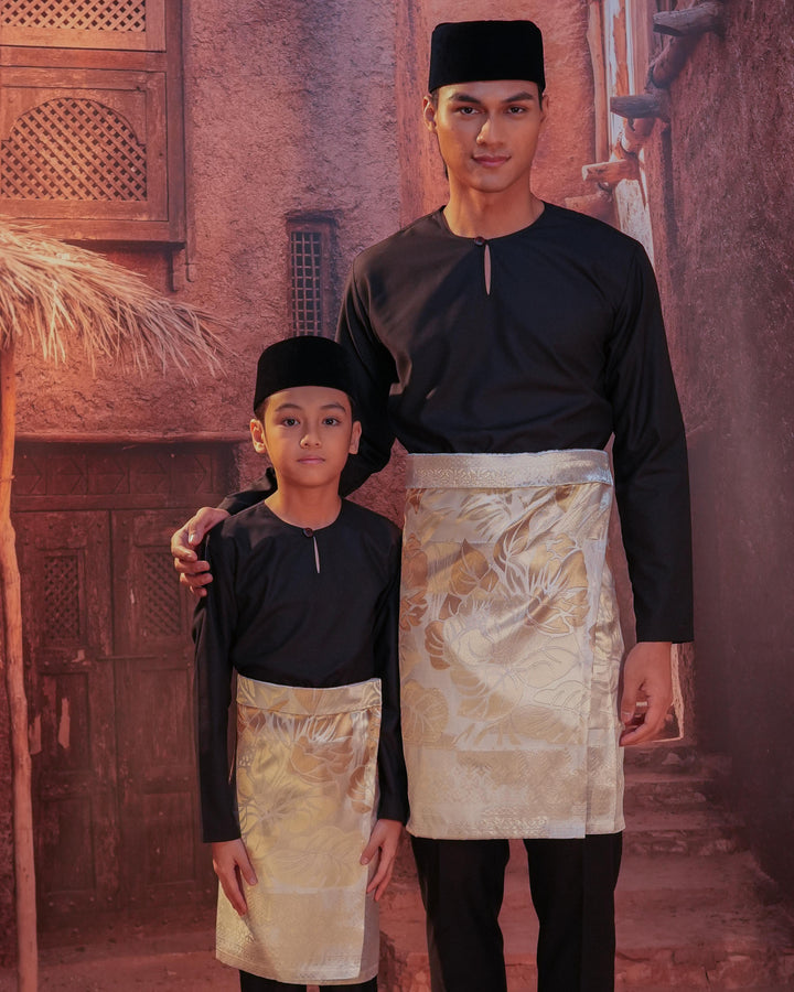 Leka Pantai Instant Sampin Adult - Offwhite & Gold