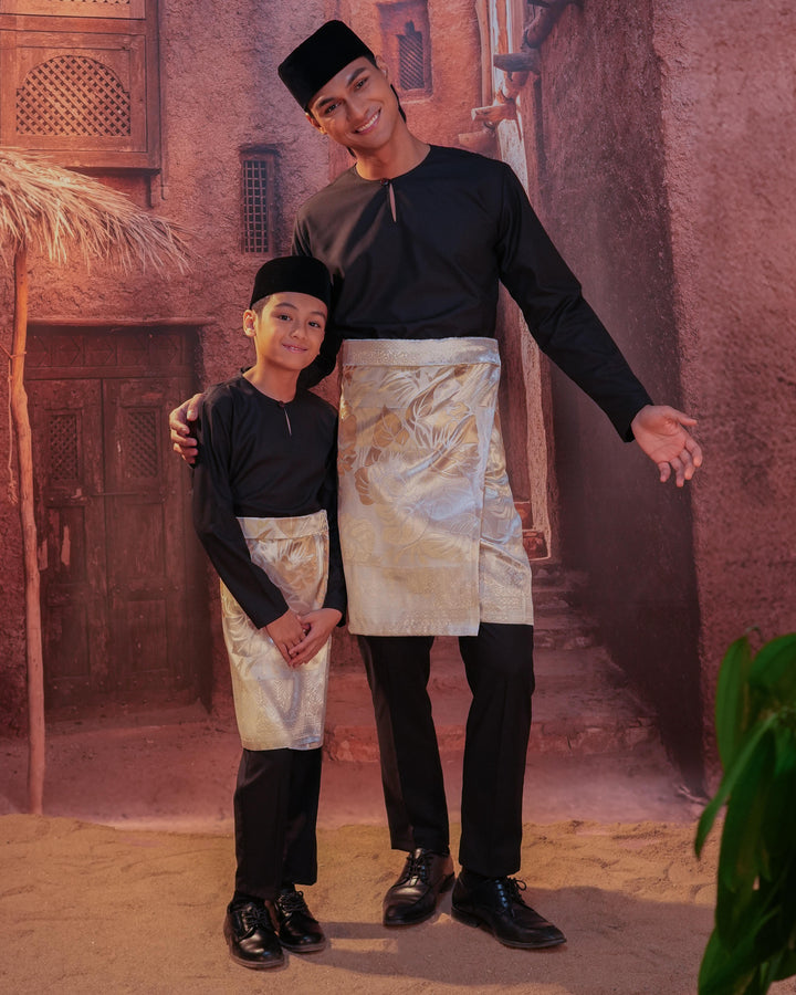 Leka Pantai Instant Sampin Adult - Offwhite & Gold