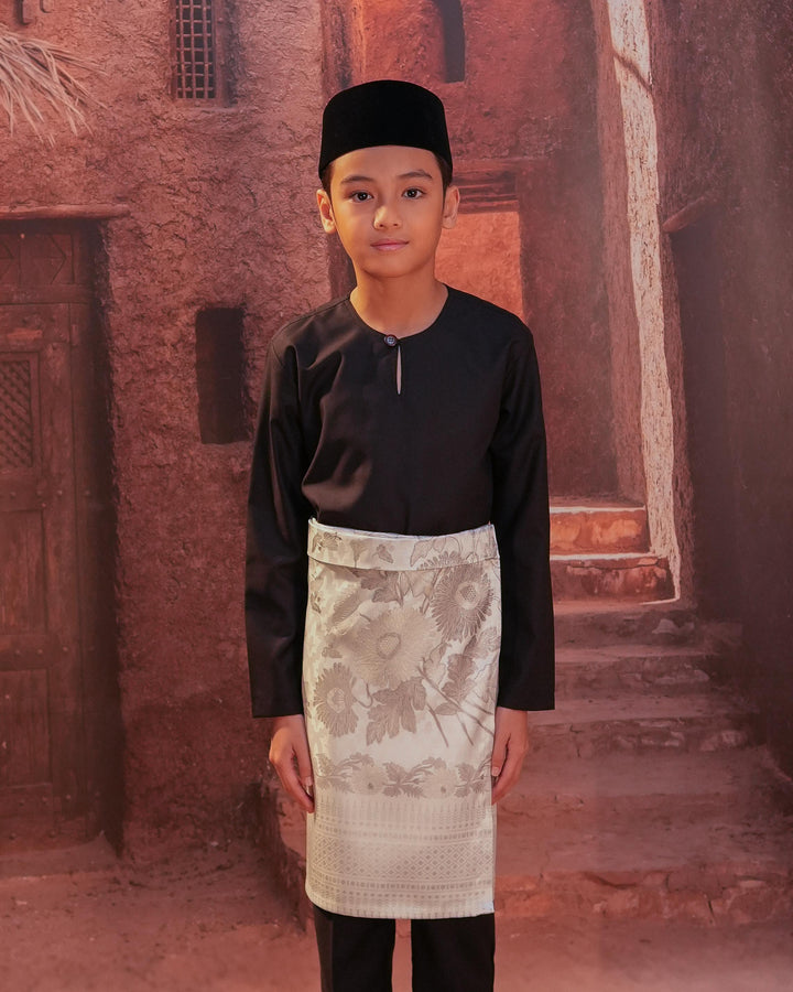 Kekwa Warisan Instant Sampin Kid - Offwhite & Silver - SampinExclusiveMy